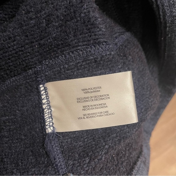 Woolrich Mens XL Fleece Pullover Half Quarter Zip Sweater Jacket Blue Sweatshirt - Picture 5 of 7